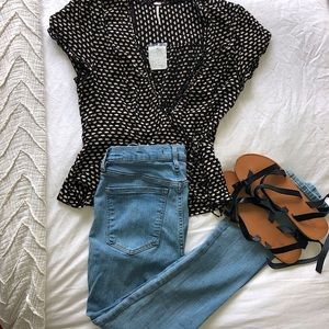 NWT Free People Wrap Top